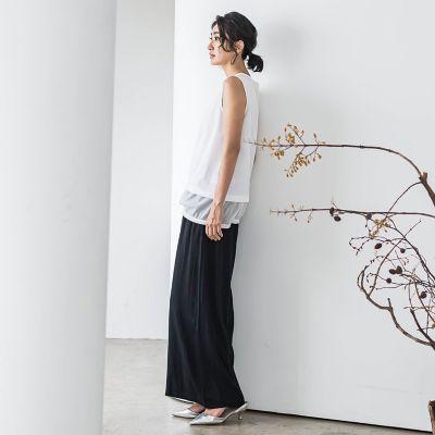 【ＷＥＢ限定】ウエストギャザーワイドパンツ≪手洗い可能≫