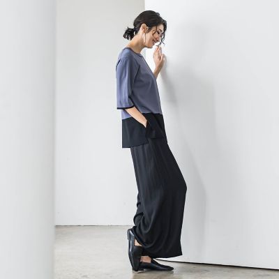 【ＷＥＢ限定】ウエストギャザーワイドパンツ≪手洗い可能≫
