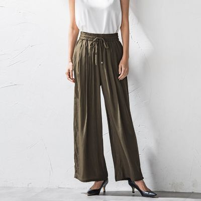 ＜la.f...（Women）＞【ＷＥＢ限定】ウエストギャザーワイドパンツ≪手洗い可能≫