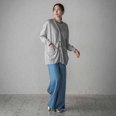 biyori】”ひんやり、薄くて、ラクに”レーヨンデニムパンツ≪洗濯