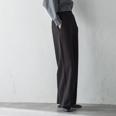 WEB限定】”もっちり素材”ダンボールワイドパンツ≪手洗い可能