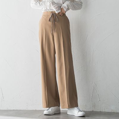 la.f...（Women）/ラ エフ "ウエストゴムで快適"ワイドパンツ&#8810;洗濯機で洗える&#8811; 11キャメル パンツ・ズボン【三越伊勢丹/公式】