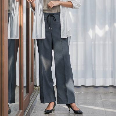 la.f...（Women）/ラ エフ 【ＷＥＢ限定】&ldquo;美脚デニム見え&rdquo;ワイドパンツ