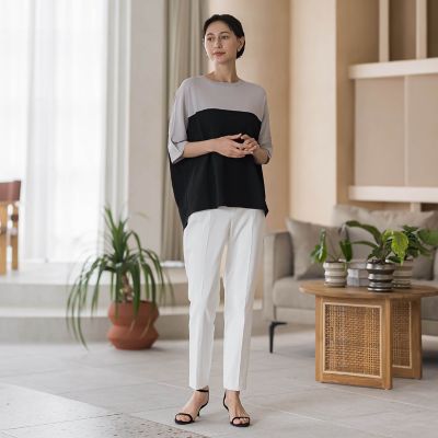 極・名品パンツ】シェルタリングテーパードパンツ | la.f (Women