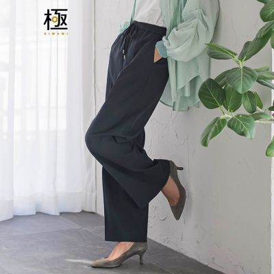 ＜la.f...（Women）＞【ＷＥＢ限定／＋５ｃｍ丈長め】【極・名品パンツ】シェルタリングワイドパンツ