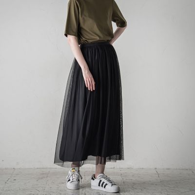 【ＷＥＢ限定色あり】リバーシブルチュールスカート≪洗濯機で洗える≫
