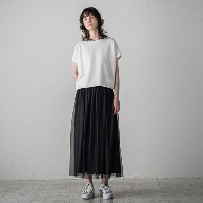 【ＷＥＢ限定色あり】リバーシブルチュールスカート≪洗濯機で洗える≫
