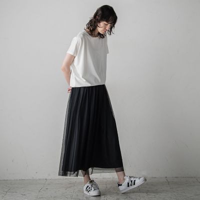 【ＷＥＢ限定色あり】リバーシブルチュールスカート≪洗濯機で洗える≫