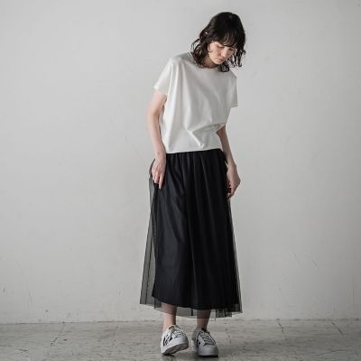 【ＷＥＢ限定色あり】リバーシブルチュールスカート≪洗濯機で洗える≫