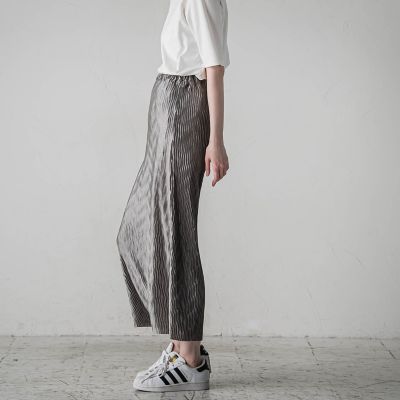 【ＷＥＢ＆ａｍｐ　一部店舗限定】ニュアンスプリーツナロースカート