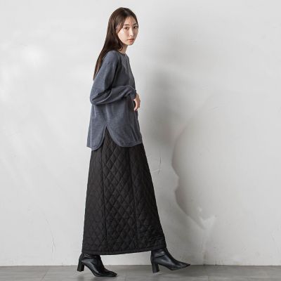 キルトタフタスカート≪洗濯機で洗える≫
