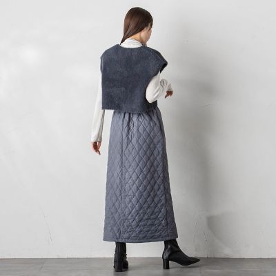 キルトタフタスカート≪洗濯機で洗える≫