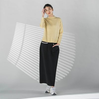 配色トリムスカート≪手洗い可能≫