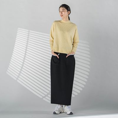 配色トリムスカート≪手洗い可能≫
