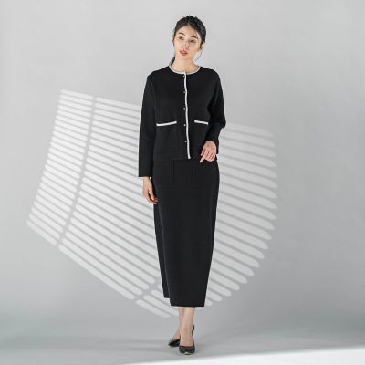 配色トリムスカート≪手洗い可能≫