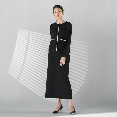 配色トリムスカート≪手洗い可能≫