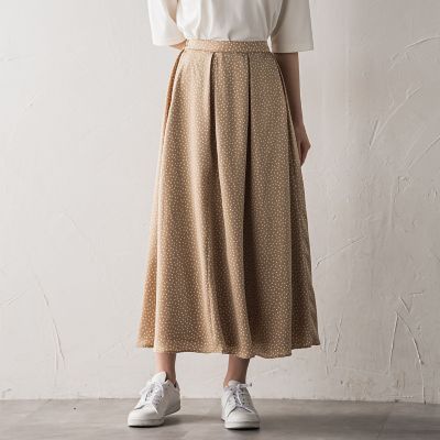 【SALE】la.f...（Women）/ラ エフ "ノンアイロン"艶めきスカート&#8810;洗濯機で洗える&#8811; 32ベージュケイ ひざ丈スカート【三越伊勢丹/公式】