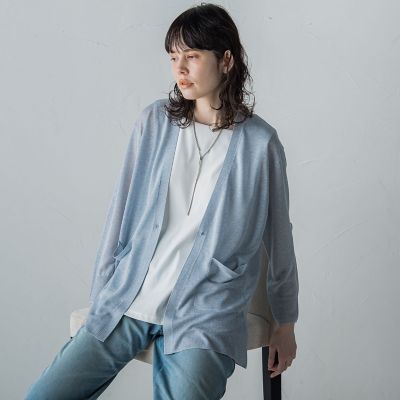 ＜la.f...（Women）＞１６ＧＧＡＬＡＸＹニットカーディガン≪手洗い可能≫