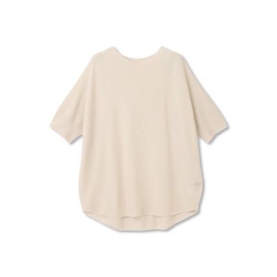 ドルマンスリーブ半袖ニット≪手洗い可能／吸放湿性≫