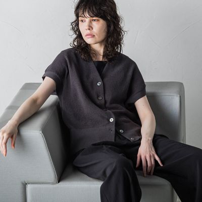 片畦サマーニットジレ≪手洗い可能／防しわ≫ | la.f（Women