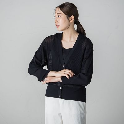 メッシュニットカーディガン≪手洗い可能≫