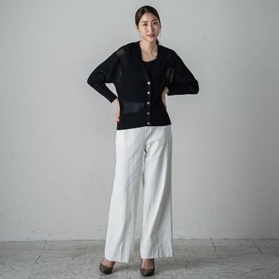 メッシュニットカーディガン≪手洗い可能≫