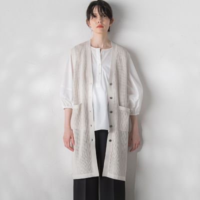 シアトルメッシュニットジレ≪手洗い可能≫