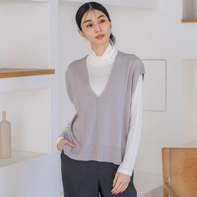 Ｖネックニットベスト≪手洗い可能≫