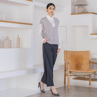 Ｖネックニットベスト≪手洗い可能≫