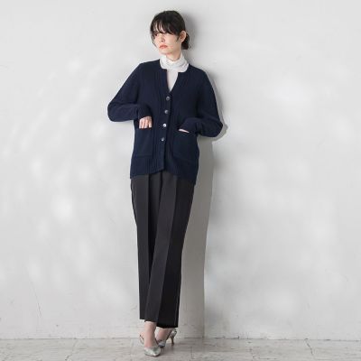 KARLKARLキーネックカーディガン≪手洗い可能≫ | la.f