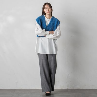 【カタログ掲載】シャギーニットベスト≪手洗い可能≫