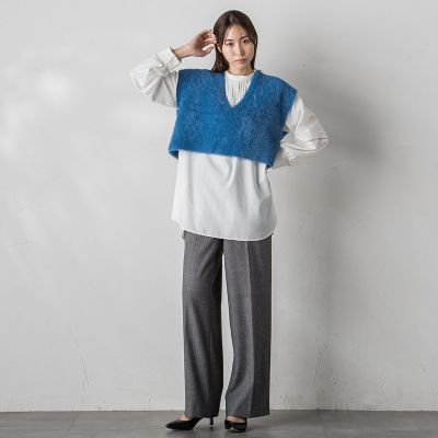 【カタログ掲載】シャギーニットベスト≪手洗い可能≫