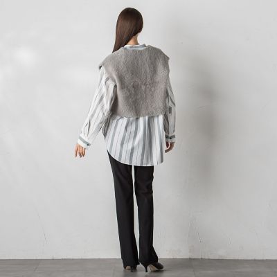 【カタログ掲載】シャギーニットベスト≪手洗い可能≫