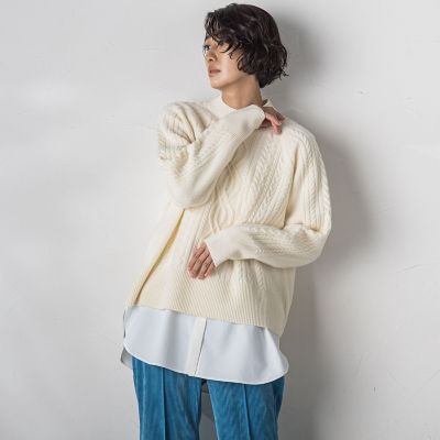 カタログ掲載】HAMILTONケーブル編みニットプルオーバー