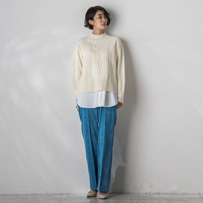 美品✨ドゥーズィエムクラス　Hamiltonケーブルプルオーバー　グレー ミューズドゥーズィエムクラス／Hamiltonケーブルプルオーバー