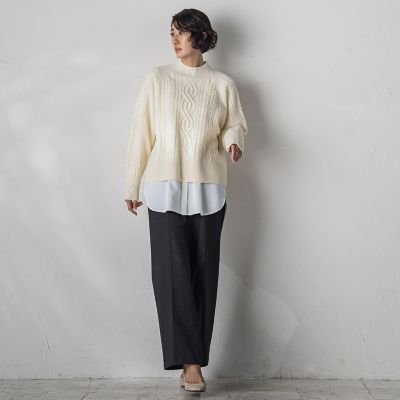 カタログ掲載】HAMILTONケーブル編みニットプルオーバー