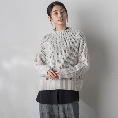 メッシュラメニット≪手洗い可能≫ | la.f（Women）/ラ エフ | 三越
