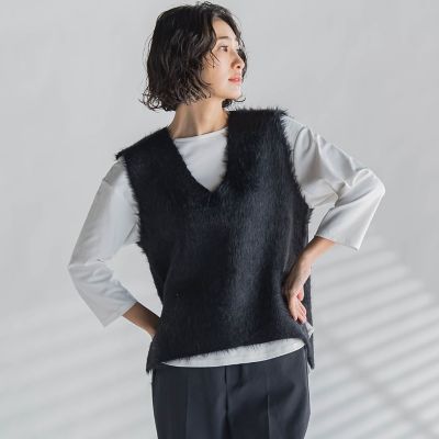 【ＷＥＢ限定】シャギーニットベスト≪手洗い可能≫