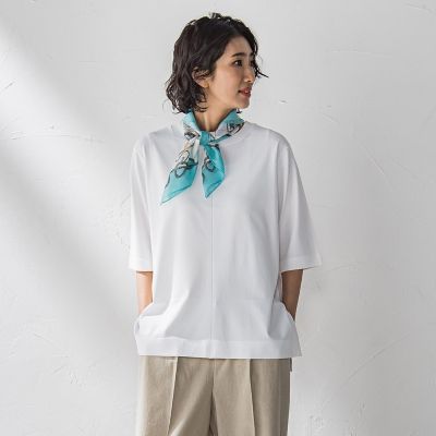 Ｔシャツ風ニットプルオーバー≪手洗い可能≫