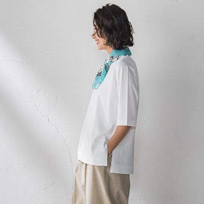 Ｔシャツ風ニットプルオーバー≪手洗い可能≫