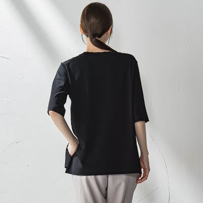 Ｔシャツ風ニットプルオーバー≪手洗い可能≫
