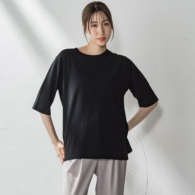 Ｔシャツ風ニットプルオーバー≪手洗い可能≫