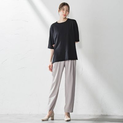 Ｔシャツ風ニットプルオーバー≪手洗い可能≫