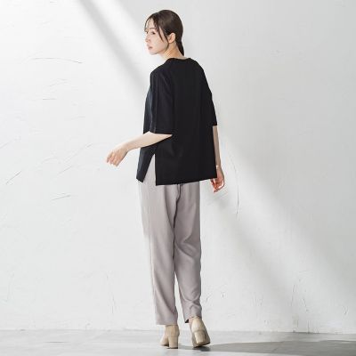 Ｔシャツ風ニットプルオーバー≪手洗い可能≫