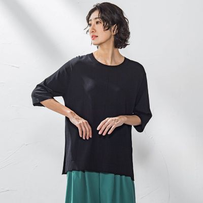 Ｔシャツ風ニットプルオーバー≪手洗い可能≫