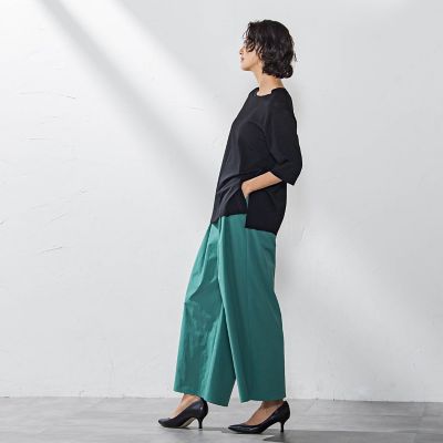 Ｔシャツ風ニットプルオーバー≪手洗い可能≫
