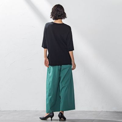 Ｔシャツ風ニットプルオーバー≪手洗い可能≫