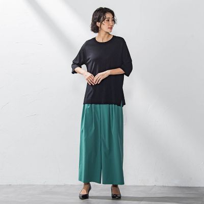 Ｔシャツ風ニットプルオーバー≪手洗い可能≫
