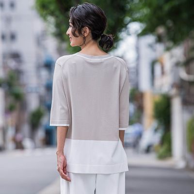 Tシャツ風ニットプルオーバー≪手洗い可能≫ | la.f（Women）/ラ