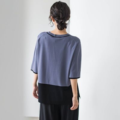 Tシャツ風ニットプルオーバー≪手洗い可能≫ | la.f（Women